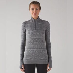 Lululemon Rest Less 1/4 Zip Pullover Long Sleeve Activewear Running Layering Gym
